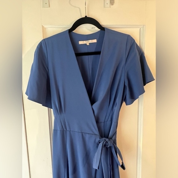 Hutch Kiera Midi Wrap Dress Blue M - Picture 8 of 11